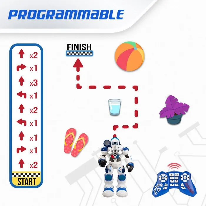 Xtrem Bots - Patrol Police, Robot Telecommandé Enfant 5 Ans Ou Plus, Jouet Programmable Radiocommandé Intelligent, Jeu Educatif-5