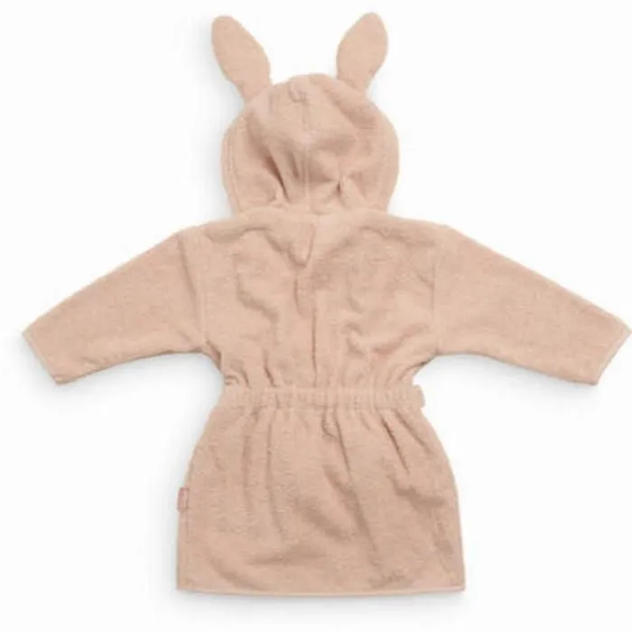 Peignoir enfant 1-2 ans - Rose - Coton éponge - Avec capuche et oreilles-2