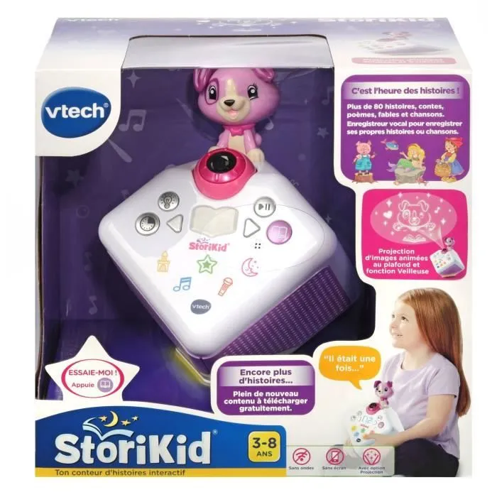 VTECH - Storikid - Mon Conteur d'Histoires - Rose - Divertissement électronique - 3 à 8 ans-2