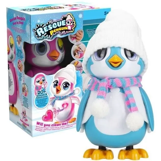 Pingouin interactif bleu - SILVERLIT - RESCUE PENGUIN - 20 émotions - Pack unboxing inclus-2