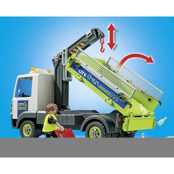 PLAYMOBIL 71431 Camion-grue de recyclage de verre - City Action - Avec grue pivotante - Dès 4 ans-3