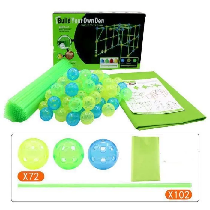 Kit de construction lumineux pour enfants - 175 pièces - Fort - Jouets de Construction - Enfants-3