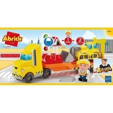 Jouet de chantier - Ecoiffier - Pelleteuse et camion avec accessoires - Jaune - Mixte - 18 mois+-0