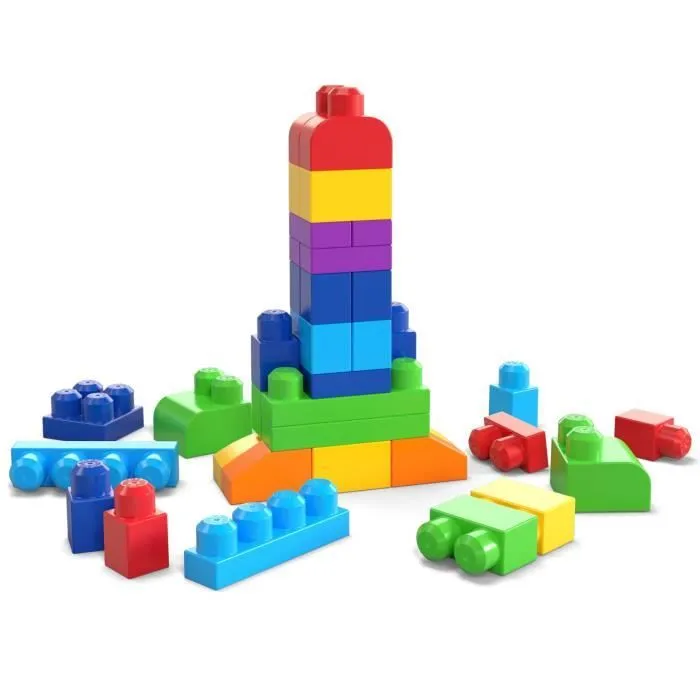 Mega Bloks - Sac Medium Classique 60 briques - Briques de construction - 12 mois et + DCH55-2