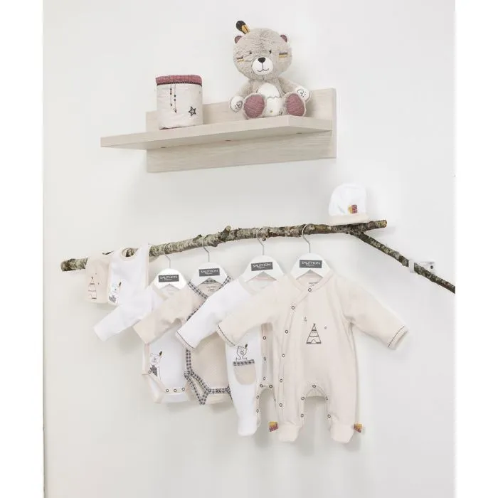 Pyjama bébé à  manches longues en velours-2