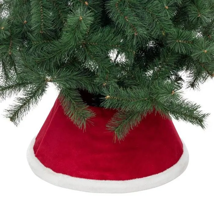 Cache Pied de sapin - Atmosphera - Rouge et Blanc - 56 cm - Polyester - Intérieur-1