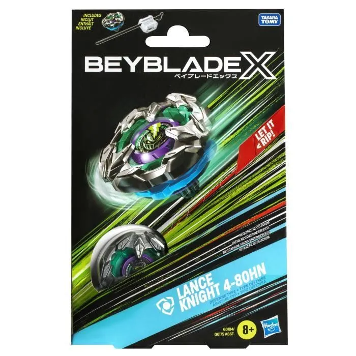 Beyblade X Starter Pack Lance Knight 4-80HN, avec toupie de compétition et lanceur, Jouets pour enfants à partir de 8 ans-2
