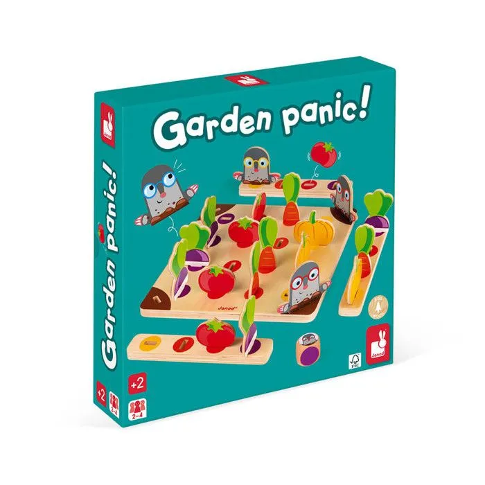 Jeu de Société Garden Panic ! - JANOD - Bois - Dès 3 Ans - Apprentissage des couleurs et de l'observation-5