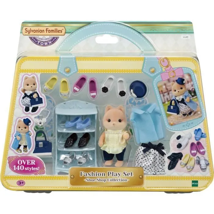 Figurines miniatures - SYLVANIAN FAMILIES - La valisette de mode et grande sœur Chien caramel-0