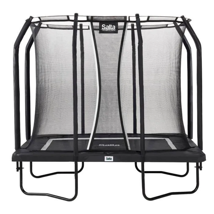 Trampoline Salta 153 x 214 cm Edition Premium Noire rectangulaire avec filet de sécurité-0