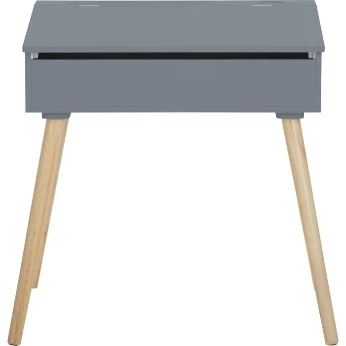 Bureau d'écolier - ATMOSPHERA - Pupitre en Bois - Coloris Gris - Style Contemporain - Design-1
