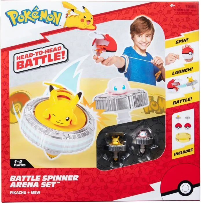 Bandai Arène de combat pokemon avec 2 toupies-0