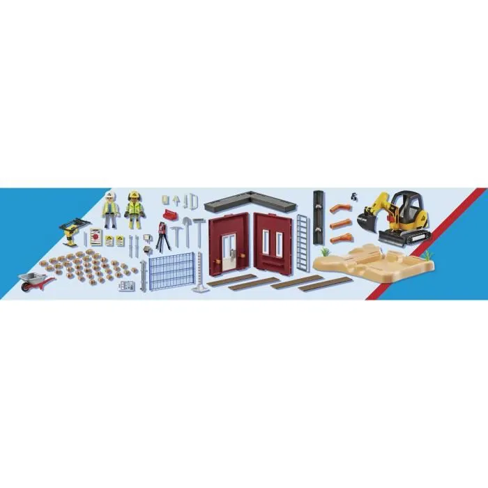 Mini-pelleteuse PLAYMOBIL City Action La Construction - Accessoires inclus-3
