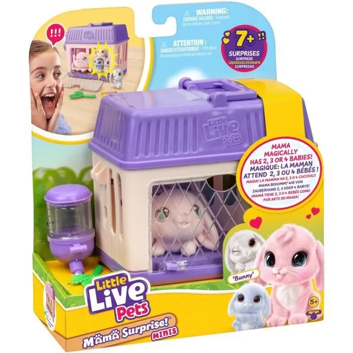 Set de jeu - LITTLE LIVE PETS - Mama Surprise Lapins - Bébés inclus - Accessoires personnalisables-0
