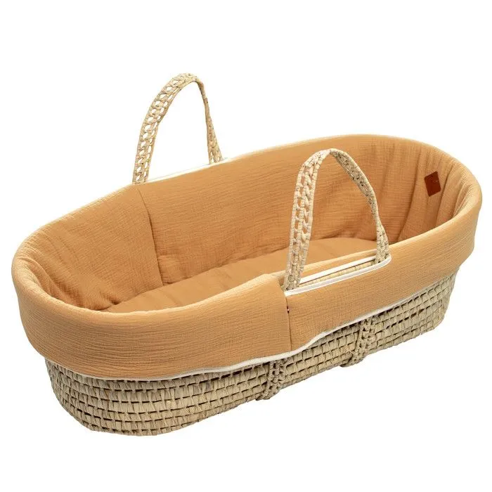 Couffin bébé avec Matelas Habillage et Drap Housse  Camel Taille Unique-0