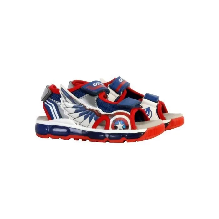 Sandales Cuir  Geox Android - Bleu/Rouge-2