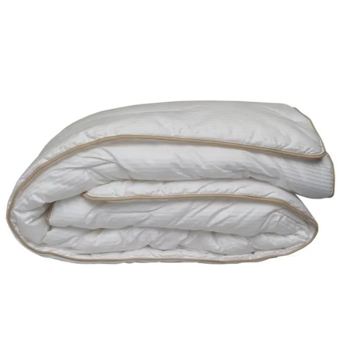 Couette "Fjord Grand Hotel" Chaude Satin de coton rayé Lestra - 240 x 260 cm pour lit King size-0