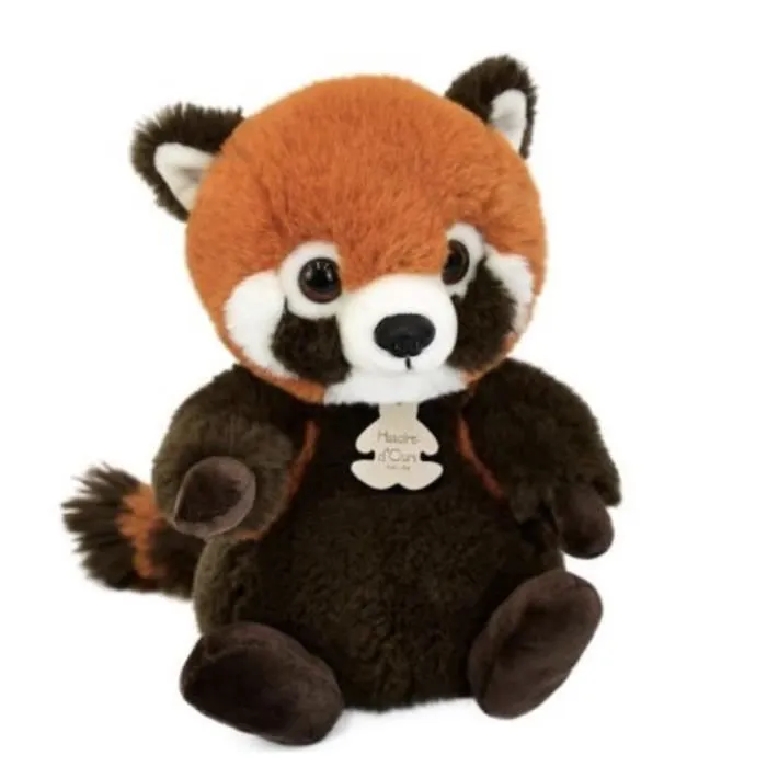 Peluche panda roux - HISTOIRE D'OURS - HO3273 - Les doux stretch -18 cm-0