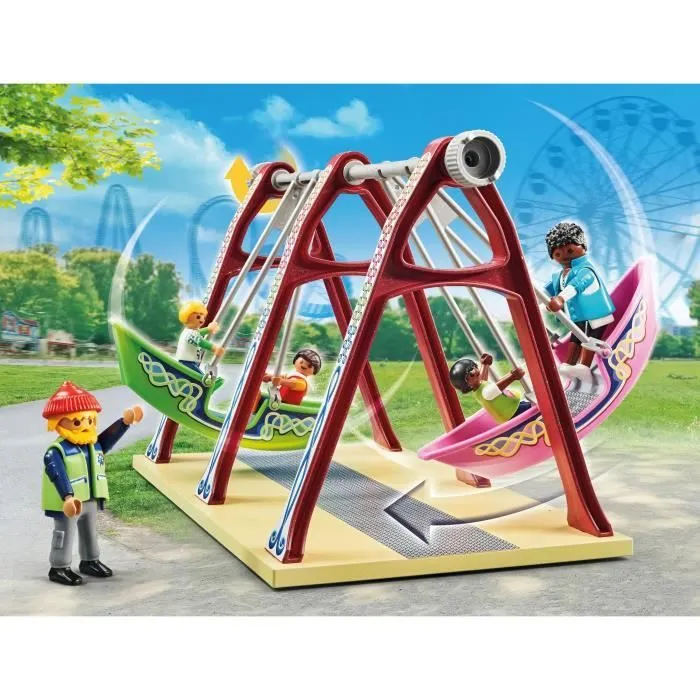 PLAYMOBIL 71452 Parc d'attraction, My Life, 135 pièces, Dès 4 ans-4