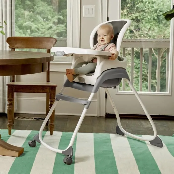 INGENUITY Chaise haute bébé Trio 3 en 1 - Convertible réhausseur - SmartClean™-3