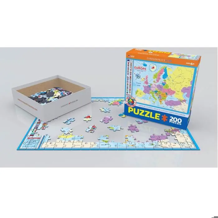Puzzle 200 pièces : Carte de l'Europe-2