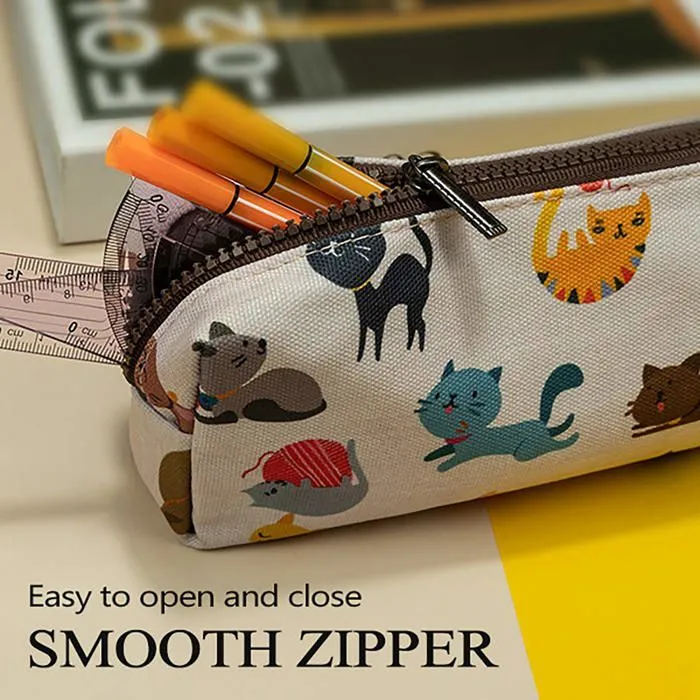 Lparkin - Cute-cat-pencil-case-01 - Trousse Chat mignon Trousse enfants Pochette Retour a l'ecole Trousse de maquillage-3