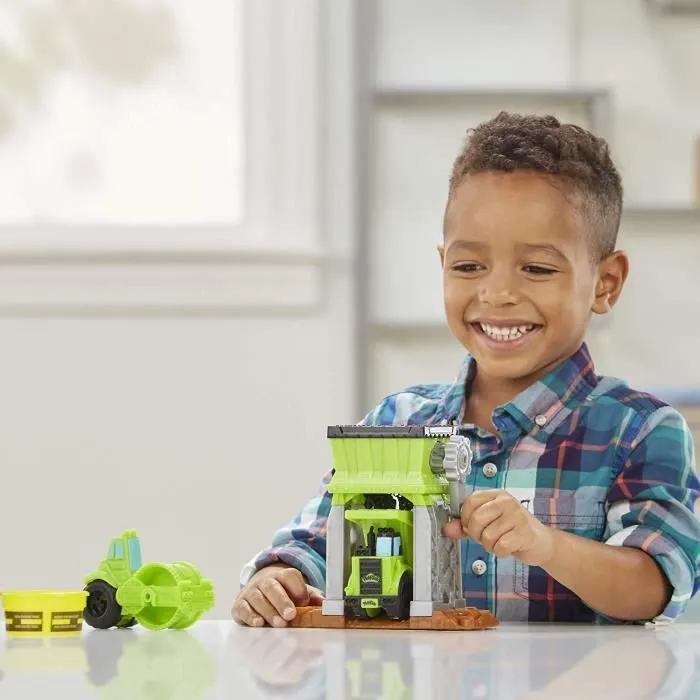 PLAY-DOH Wheels - Pâte à modeler - Le Chantier - Camion benne et rouleau compresseur-2