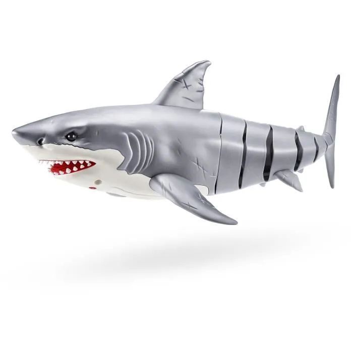 Jouet Interactif - ZURU - Shark Attack Robo Alive - Grand requin blanc avec mouvements réalistes et yeux brillants-8