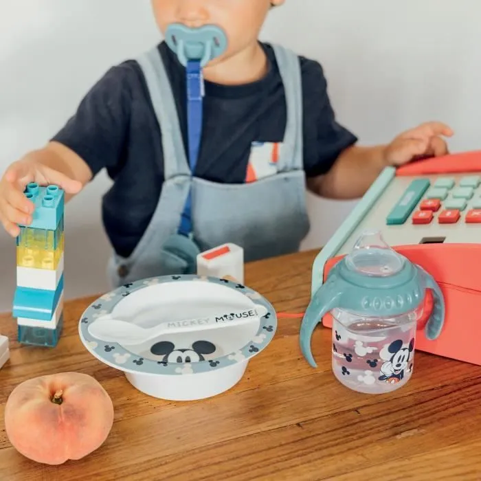Set repas micro-ondes - THERMOBABY - 2 pièces - Bol et cuillère - Mickey Cool-3