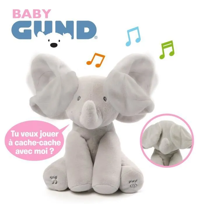 Jouet Peluche - 6054176 Bébé Interactive Age Flappy L'éléphant-2
