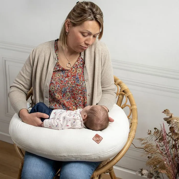 Housse pour coussin de maternité et d'allaitement en gaze de coton-3