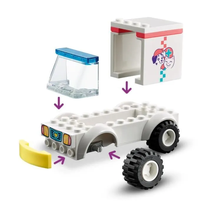 LEGO® 41694 Friends L'Ambulance De La Clinique Vétérinaire Pour les Enfants de 4 Ans et Plus, Jouet Mini-Poupée et Figurine de Chien-3