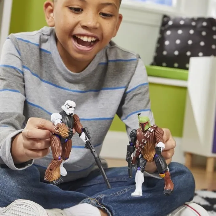 MixMashers Chewbacca, figurine 12 cm personnalisable à mélanger et combiner avec accessoires, Star Wars, dès 4 ans-4