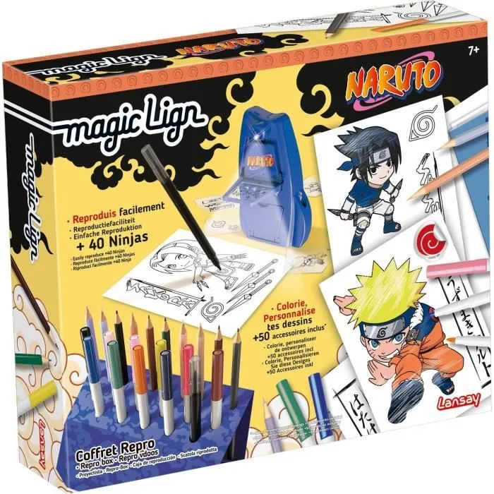 Magic Lign - LANSAY - Coffret Repro Naruto - 100 illustrations - Dès 7 ans-3