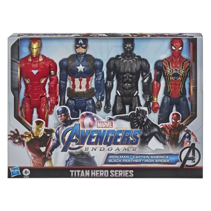 Bebeboutik Pack de 4 figurines Avengers de 30 cm Titan Hero Series Marvel Avengers Endgame des 4 ans Titan Hero Series