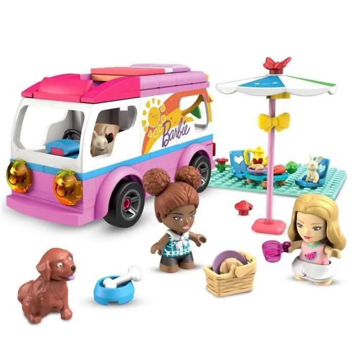 Bebeboutik Mega Construx Barbie Aventure en Camping car Jeu de construction Des 5 ans