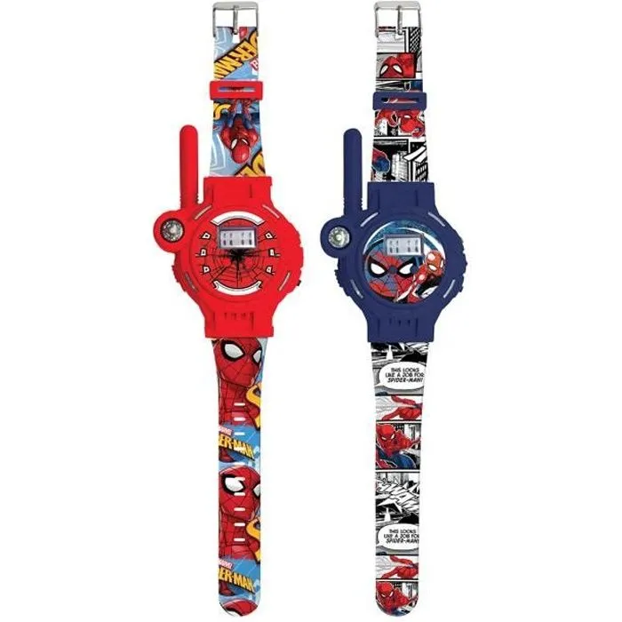 Montre 2 en 1 Walkie-Talkie SpiderMan 200m - LEXIBOOK - Rouge - Pour Enfant dès 3 ans - Licence Spiderman-0