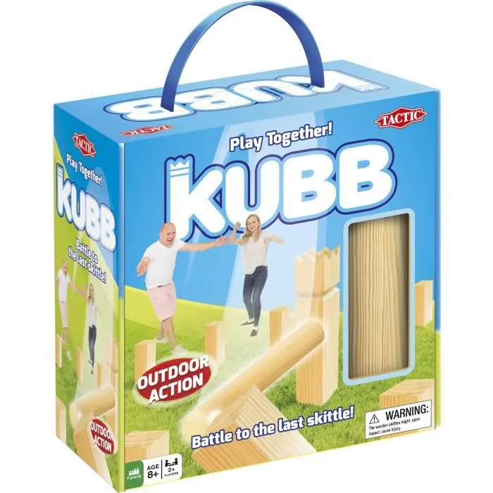 Jeu de quilles en bois TACTIC - Kubb - Extérieur - Mixte - Marron clair-0