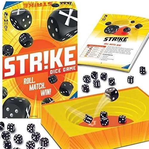 Jeu de société Ravensburger Strike - Cube (6 faces) - Pour adultes et enfants - Noir, Orange, Jaune-0