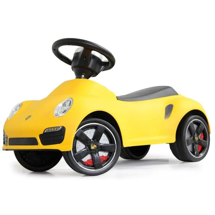 Porteur Porsche 911 Jaune pour bébé dès 1 an - Jamara-Kids - Siège rabaissé et protection antichute-1