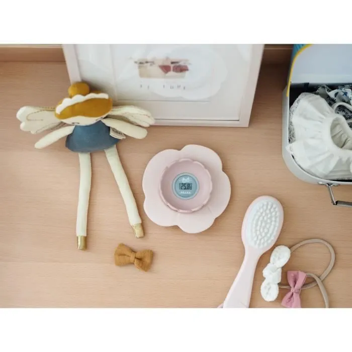 Thermomètre de bain Lotus - BÉABA - Old Pink - Multifonctions - Lecture facile - Forme ludique-4