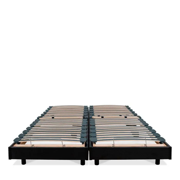 Jeu de 2 sommiers électriques FLEX 180x200 cm | Lattes | Noir-2