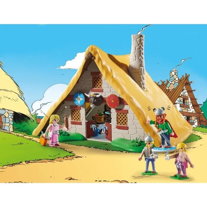 PLAYMOBIL 70932 Astérix, La hutte d'Abraracourcix, Personnages, 110 pièces, Dès 5 ans-1