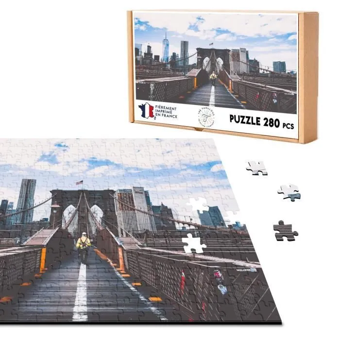 Puzzle Classique - FABULOUS - Pompier Traverse le Pont de Brooklin - 280 Pièces - Intérieur - Adulte-0