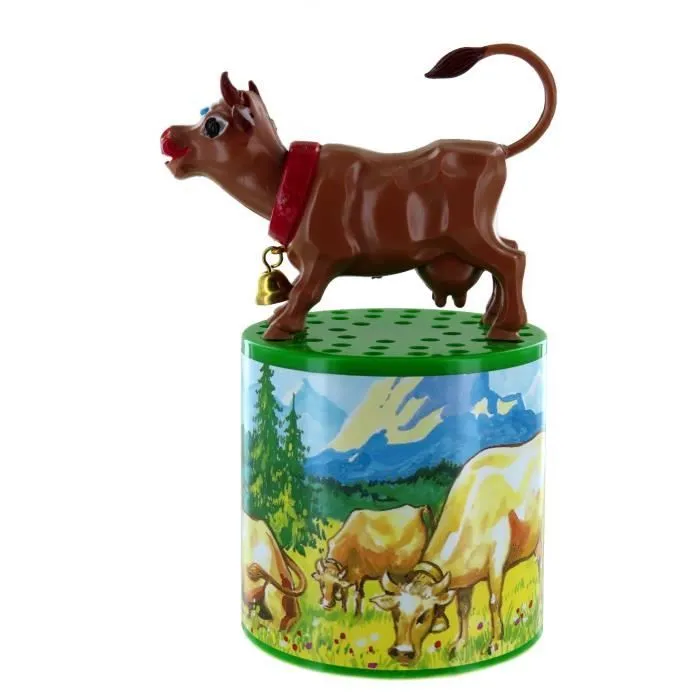 Boîte à meuh ou boîte à Vache Traditionnelle pour Entendre Le meuglement d'une Vache avec Vache Mobile sur la boîte-1