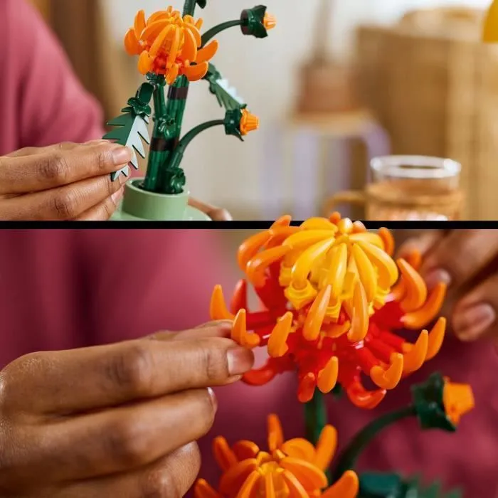 LEGO® Icons 10368 Le Chrysanthème - Set de Décoration Florale à Construire Pour Adultes-2
