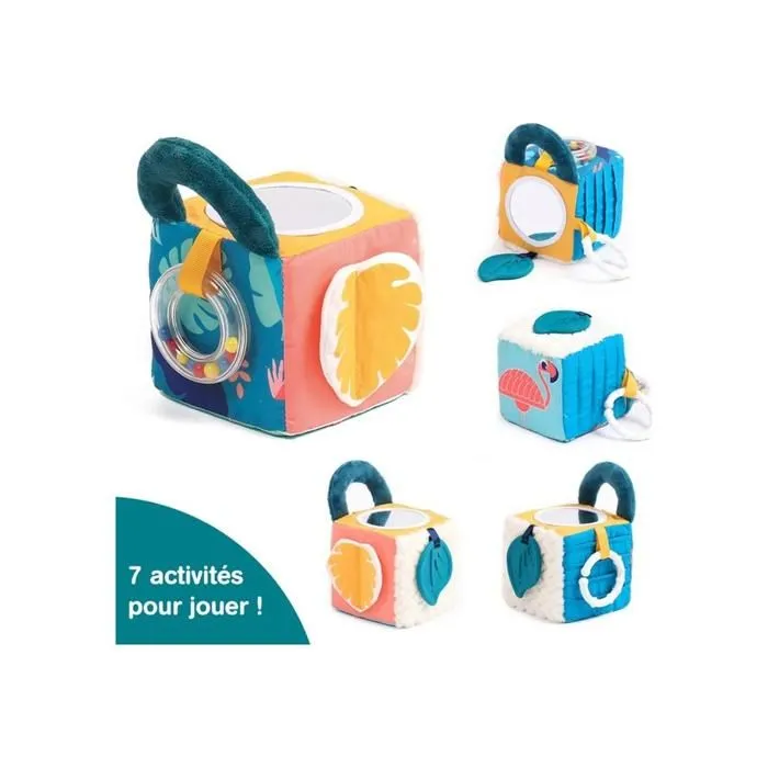Cubes D'eveil en tissu feuille-1