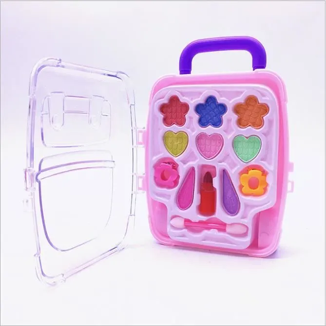 Maquillage enfant princesse ensemble Ombre à paupières, rouge à lèvres cosmétique pour enfants,Jouet jeux maquillage enfants-2