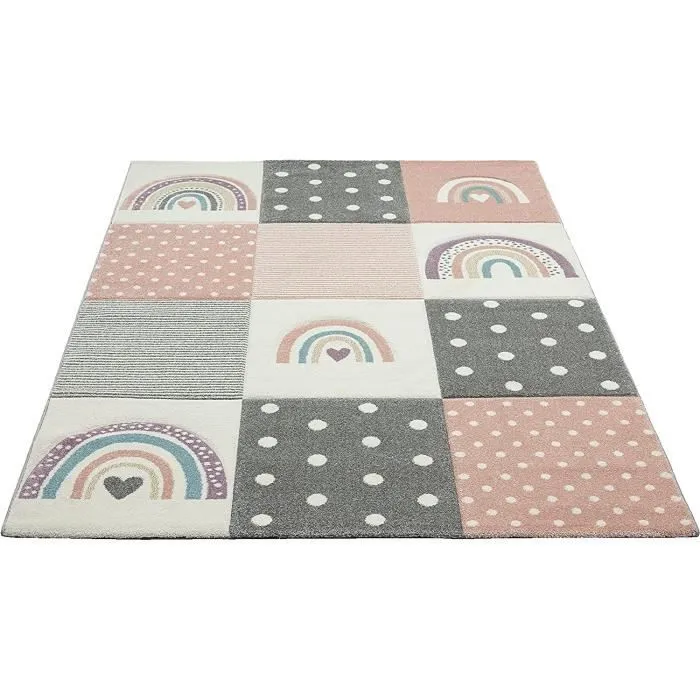 Tapis enfant - Pastel Kids - Rose - 120x170 cm - Rectangle - Intérieur- THE CARPET-2