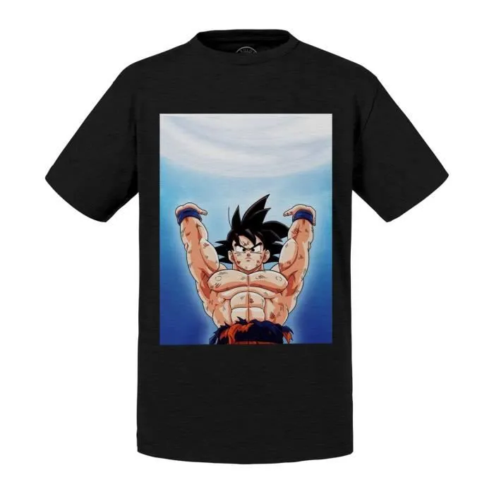 T-shirt Enfant Noir Dragon Ball Z Sangoku Gendikama Namek DBZ Manga Anime Sengoku-0